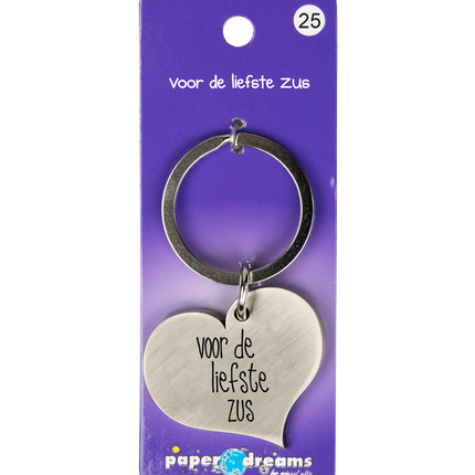 Sleutelhanger Liefste Zus 10cm