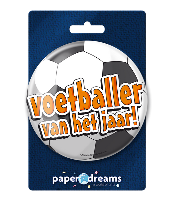 Button Voetballer van het Jaar 10,2cm