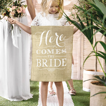 Banner Here Comes The Bride 51cm