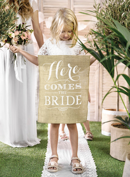 Banner Here Comes The Bride 51cm