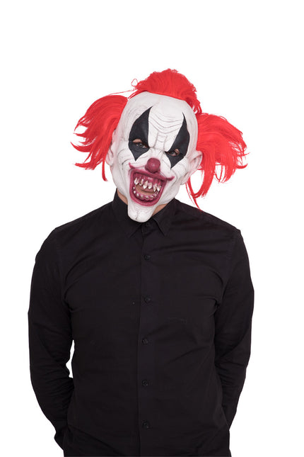 Halloween Clown Masker Rood Haar