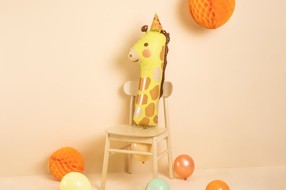 Helium Ballon 1 Jaar Giraffe Leeg 82cm