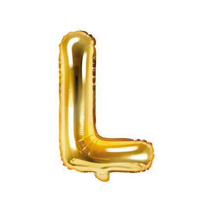 Folie Ballon Letter L Goud Leeg 35cm