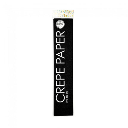 Crepe Papier Zwart 50cm 2,5m