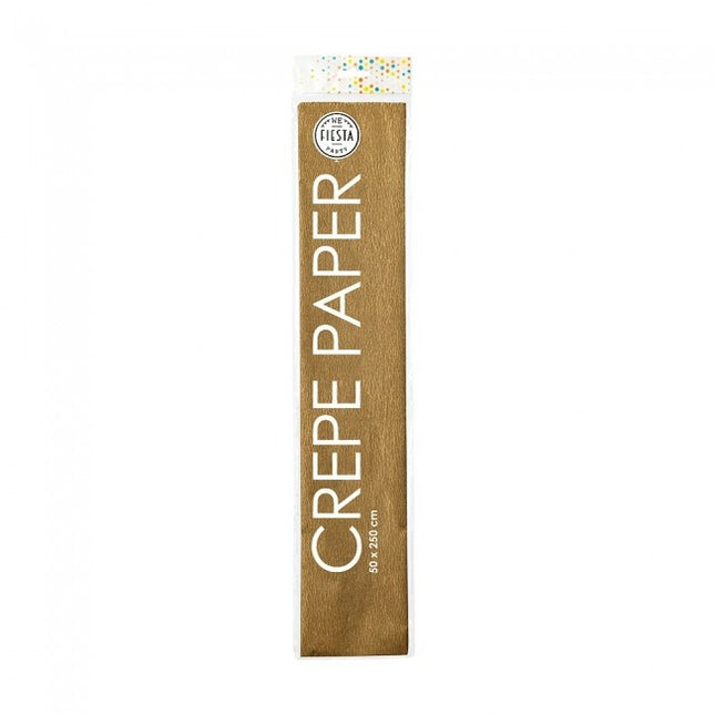 Crepe Papier Goud 50cm 2,5m