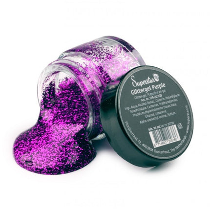 Paarse Glitter Gel