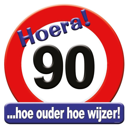 Deurbord 90 Jaar Verkeersbord 50cm