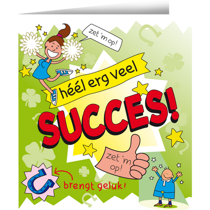 Wenskaart Succes 16,5cm