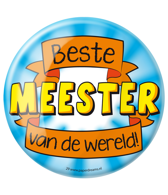 Button Beste Meester van de Wereld 10,2cm