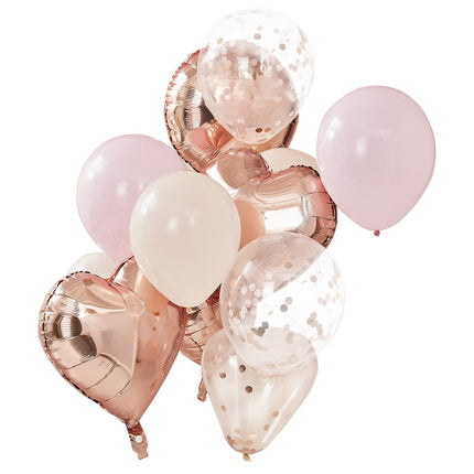 Rose Gouden Ballonnen Set 30cm 12st