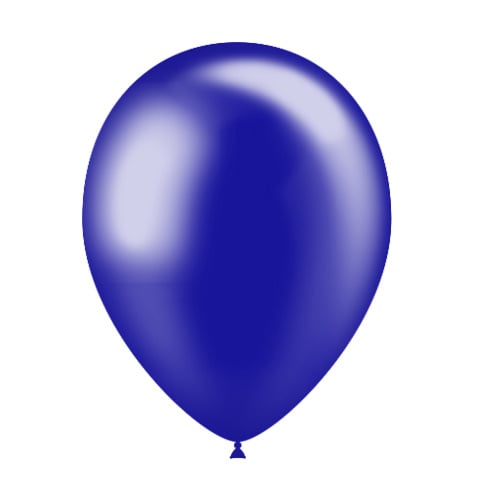 Donkerblauwe Ballonnen Metallic 25cm 10st