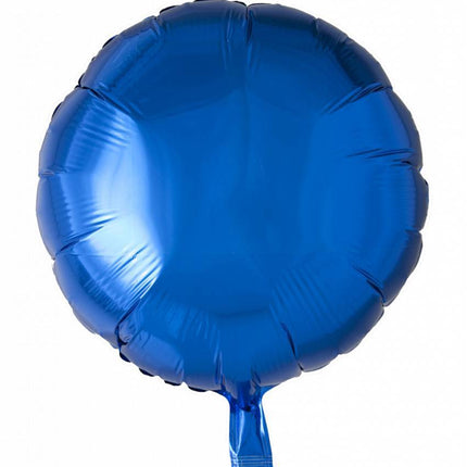 Helium Ballon Rond Blauw 46cm leeg