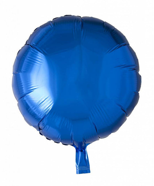 Helium Ballon Rond Blauw 46cm leeg