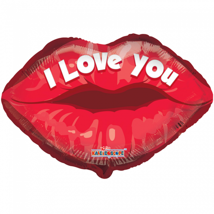 Helium Ballon Lippen I Love You 45cm leeg