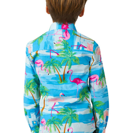 Hawaii Flamingo Overhemd Jongen OppoSuits