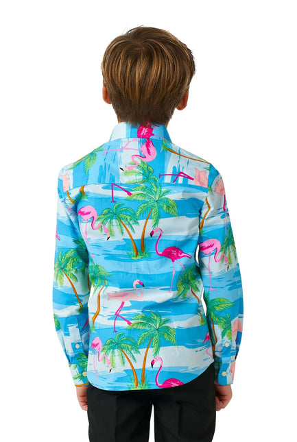 Hawaii Flamingo Overhemd Jongen OppoSuits