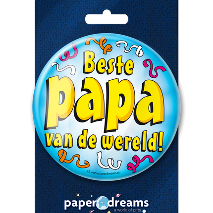 Button Beste Papa van de Wereld 10,2cm