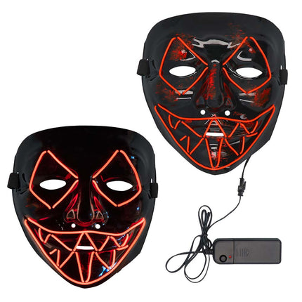 Halloween Led-Masker Killer Smile Rood