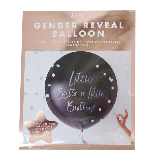 Gender Reveal Ballon Brother Or Sister 60cm