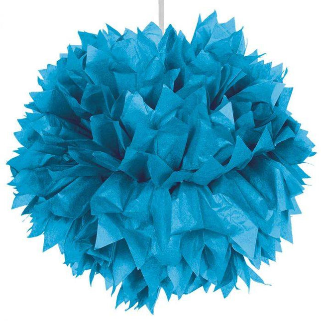 Pompon Blauw 30cm