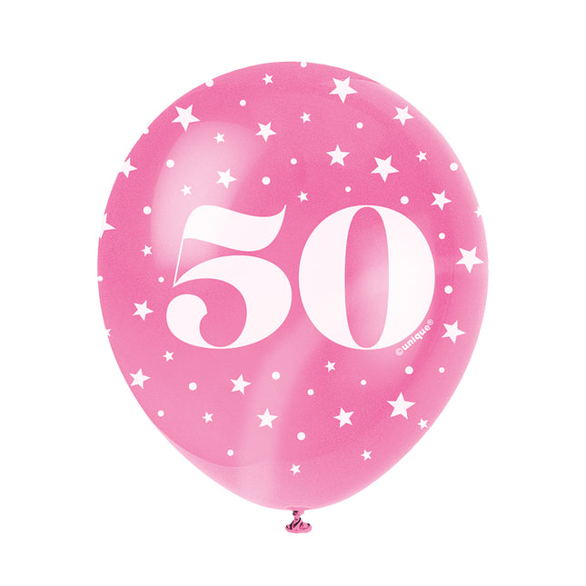 Ballonnen 50 Jaar Confetti 30cm 5st