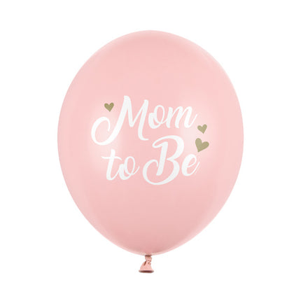 Ballonnen Mom To Be Roze 30cm 6st