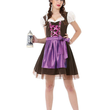 Dirndl Jurk Oktoberfest Paars