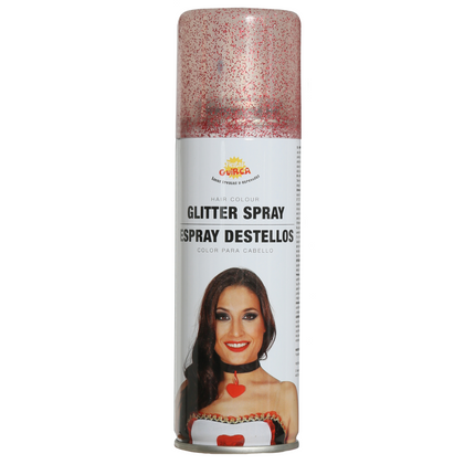 Haar Spray Glitter Rood 125ml