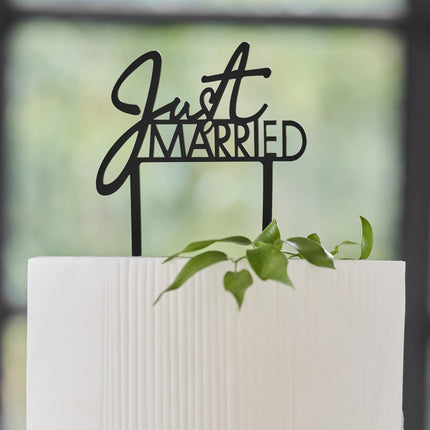 Bruiloft Taarttopper Just Married 12cm