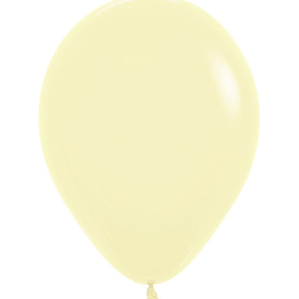 Ballonnen Pastel Matte Yellow 25cm 100st