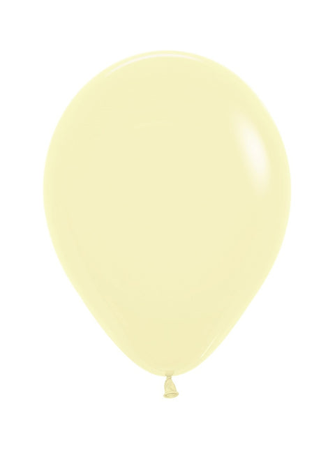 Ballonnen Pastel Matte Yellow 25cm 100st