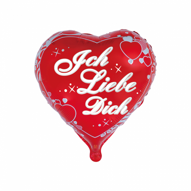 Helium Ballon Hart Ich Liebe Dich Versiering 45cm leeg