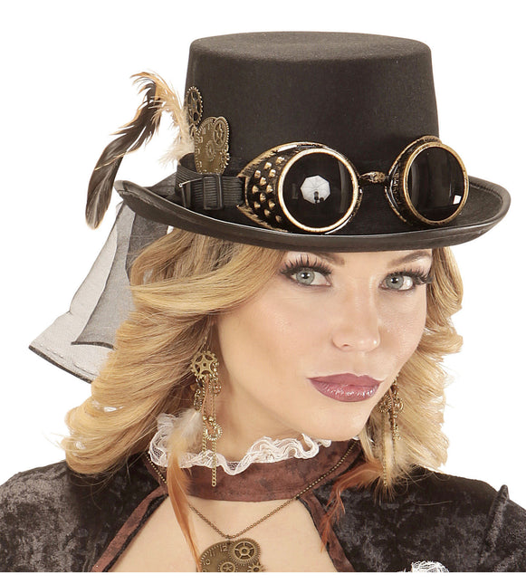 Hoed Steampunk Bril