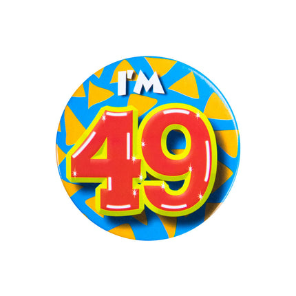 I'm 49 Button 49 Jaar 5,5cm