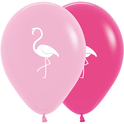 Ballonnen Flamingo Mix 30cm 12st