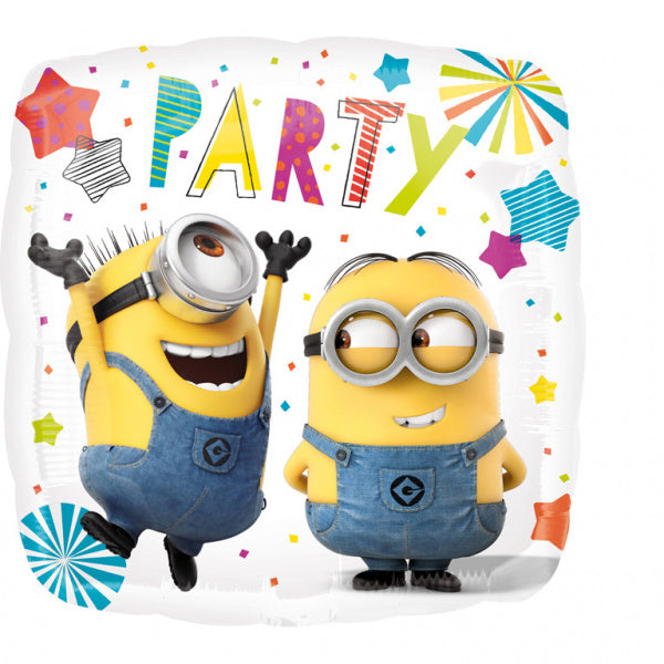 Minions Helium Ballon Party Vierkant 43cm leeg