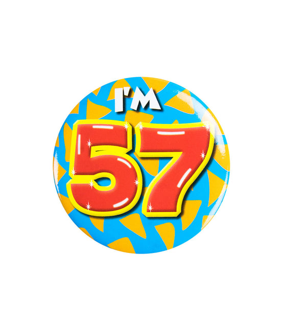 I'm 57 Button 57 Jaar 5,5cm