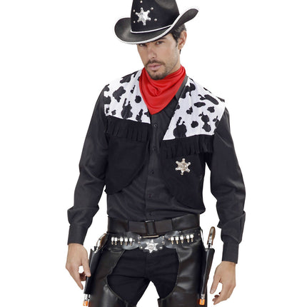 Zwarte Holster Cowboy Dubbel