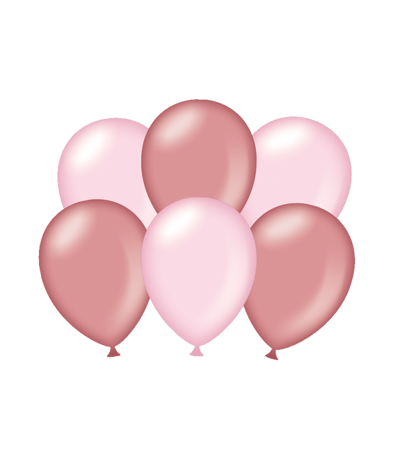 Roze Ballonnen Metallic 30cm 6st