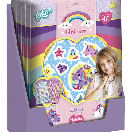 Unicorn Nep Tattoos Metallic