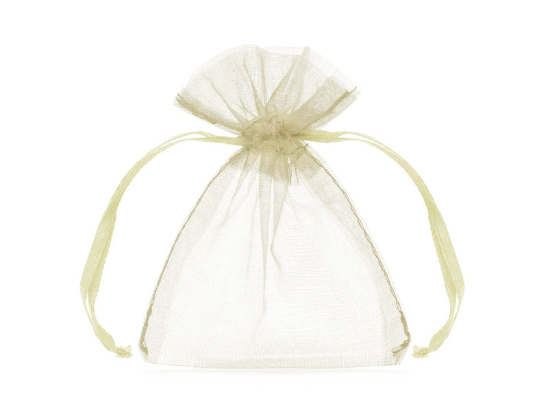 Organza Zakjes Creme 10cm 10st