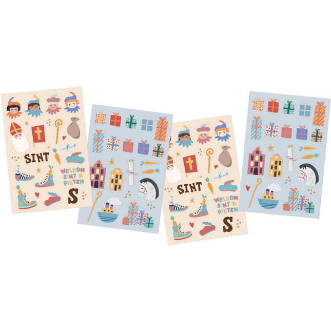 Sint en pieten stickers 49 stuks