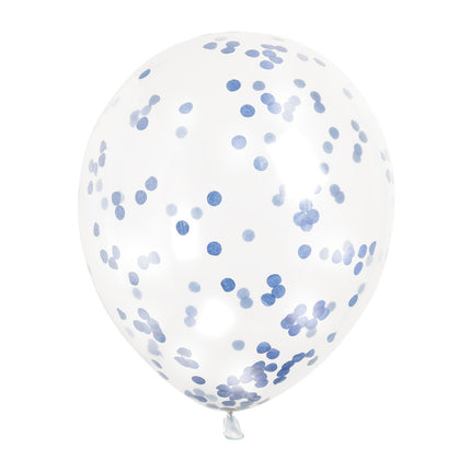 Confetti Ballonnen Blauw 30cm 6st