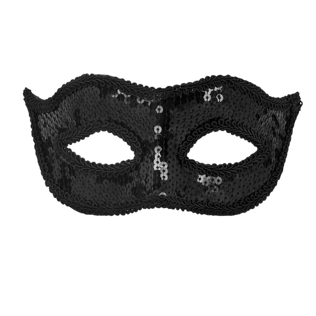 Zwarte Oogmasker Pailletten