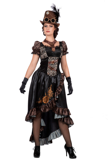 Steampunk Jurk Zwart Dames