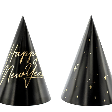 Happy New Year Feesthoedjes 16cm 6st