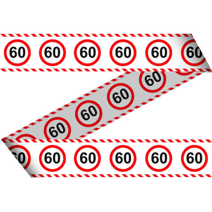 Afzetlint 60 Jaar Verkeersbord 15m