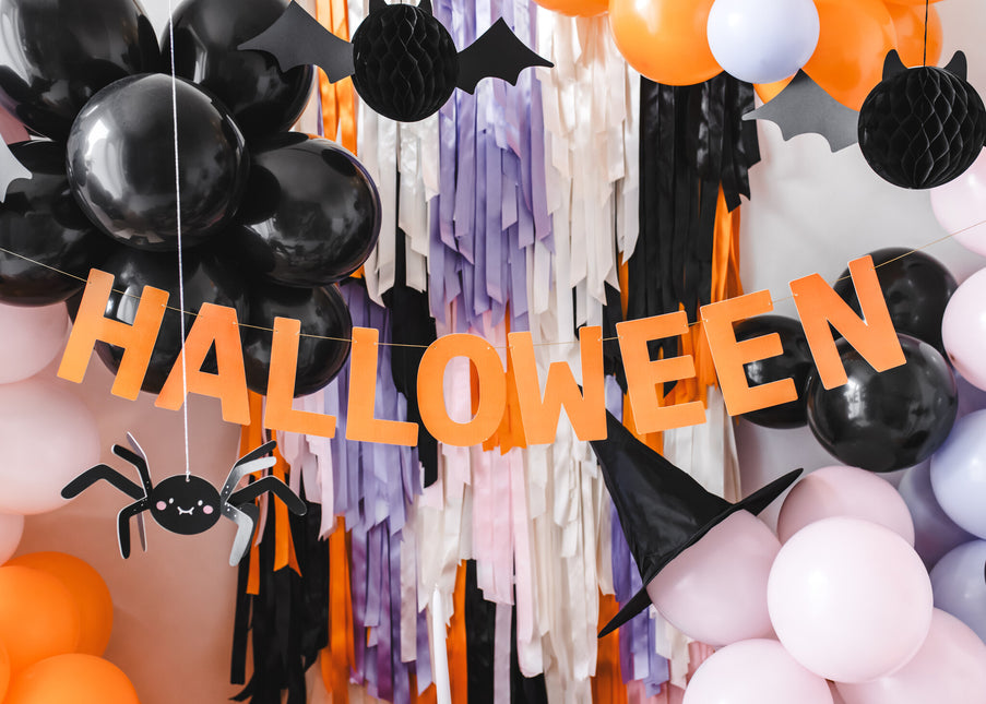 Zwarte Halloween Banner 2,5m