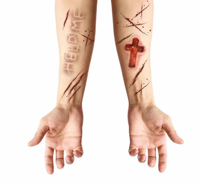 Halloween Nep Tattoos Bezeten