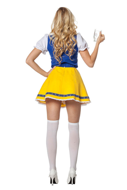 Dirndl Jurk Oktoberfest Geel Blauw